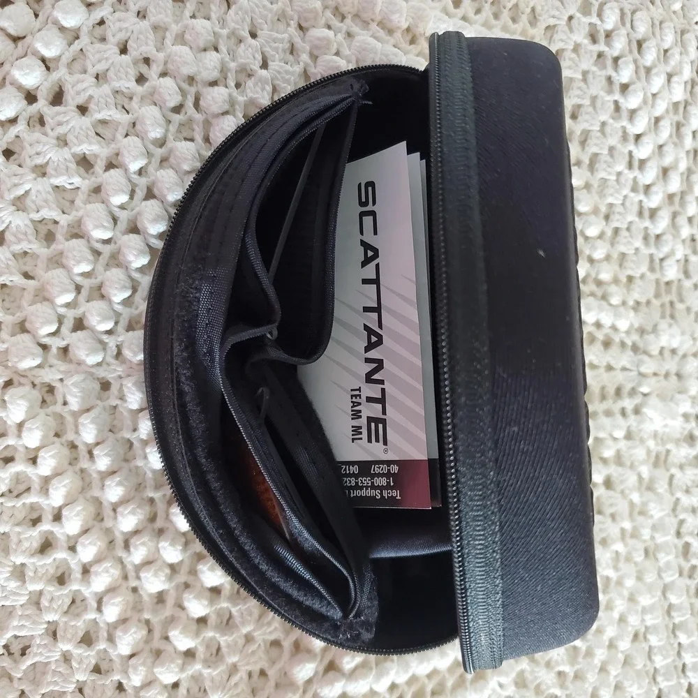 Scattante Team ML Replacement Sunglass Lenses Case Kit‎ Orange Black Cycling UV